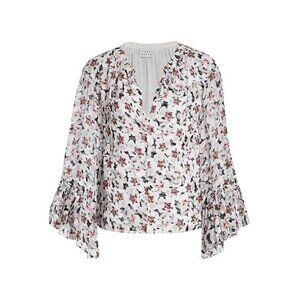 Tanya Taylor Silk Harper Rose Blouse Small